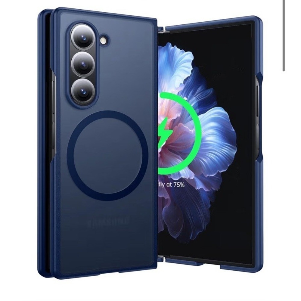 FNDMIL No. 1 Magnetic Samsung Galaxy Z Fold 6 Case Mag Safe Phone Case Blue NEW